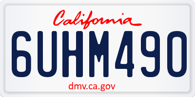 CA license plate 6UHM490