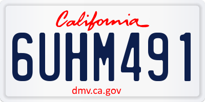 CA license plate 6UHM491