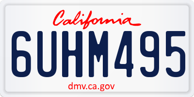 CA license plate 6UHM495