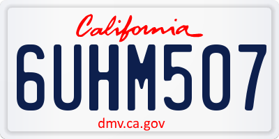 CA license plate 6UHM507