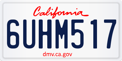 CA license plate 6UHM517