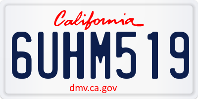 CA license plate 6UHM519
