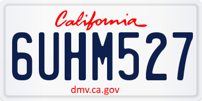 CA license plate 6UHM527