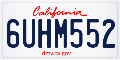 CA license plate 6UHM552