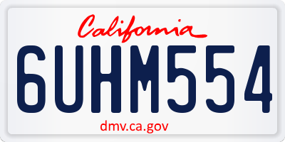CA license plate 6UHM554