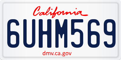 CA license plate 6UHM569