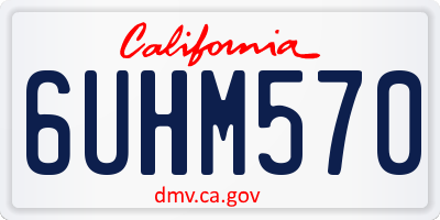 CA license plate 6UHM570