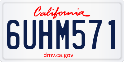 CA license plate 6UHM571