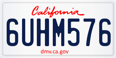 CA license plate 6UHM576