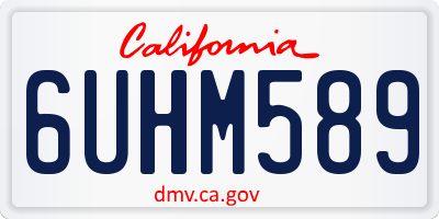CA license plate 6UHM589