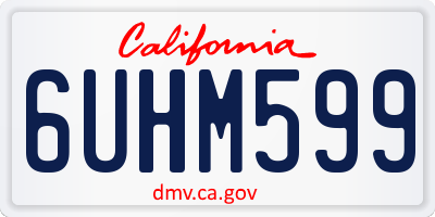 CA license plate 6UHM599