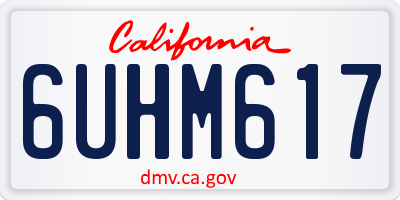 CA license plate 6UHM617