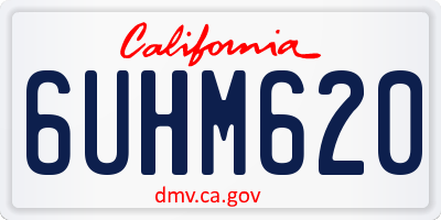 CA license plate 6UHM620