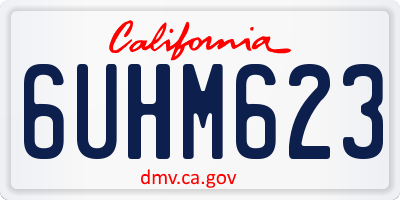 CA license plate 6UHM623