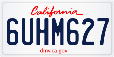 CA license plate 6UHM627