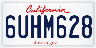 CA license plate 6UHM628