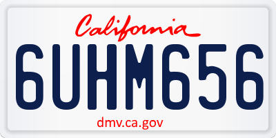 CA license plate 6UHM656