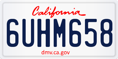 CA license plate 6UHM658