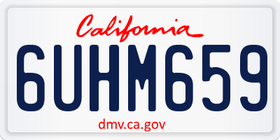 CA license plate 6UHM659