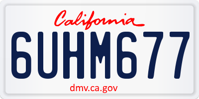 CA license plate 6UHM677