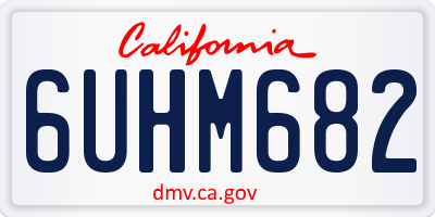 CA license plate 6UHM682