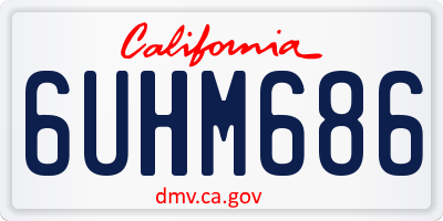 CA license plate 6UHM686
