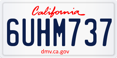 CA license plate 6UHM737