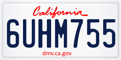 CA license plate 6UHM755