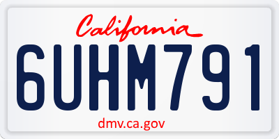 CA license plate 6UHM791