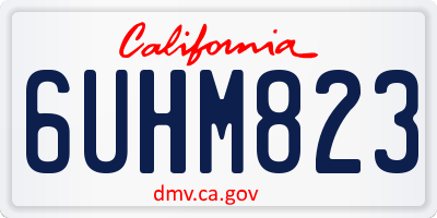 CA license plate 6UHM823