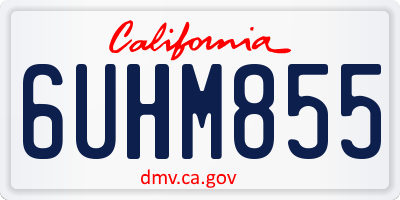 CA license plate 6UHM855