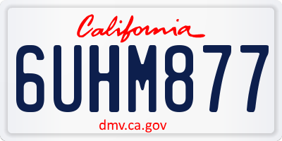 CA license plate 6UHM877