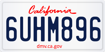 CA license plate 6UHM896