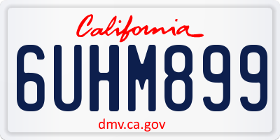 CA license plate 6UHM899