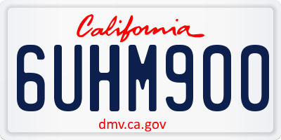CA license plate 6UHM900