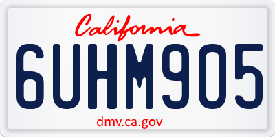 CA license plate 6UHM905