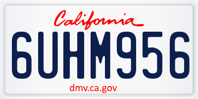 CA license plate 6UHM956