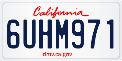 CA license plate 6UHM971