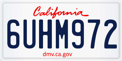 CA license plate 6UHM972