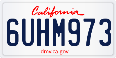 CA license plate 6UHM973