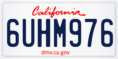CA license plate 6UHM976