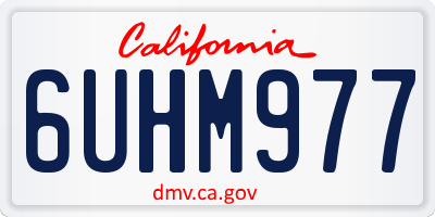 CA license plate 6UHM977