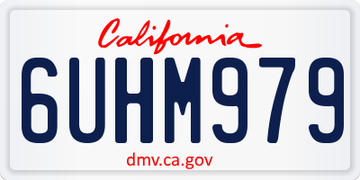 CA license plate 6UHM979