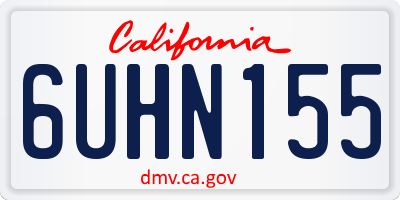 CA license plate 6UHN155