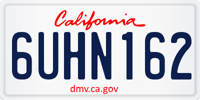 CA license plate 6UHN162