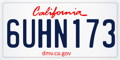CA license plate 6UHN173