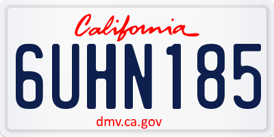 CA license plate 6UHN185