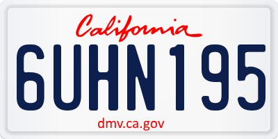 CA license plate 6UHN195