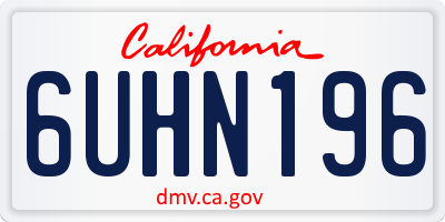 CA license plate 6UHN196