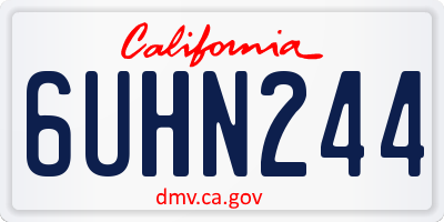 CA license plate 6UHN244